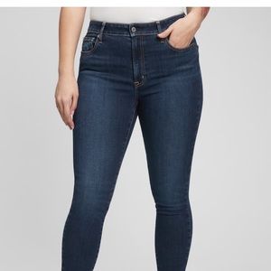 Gap sculpt skinny jeans in dark indigo - size 27 regular length